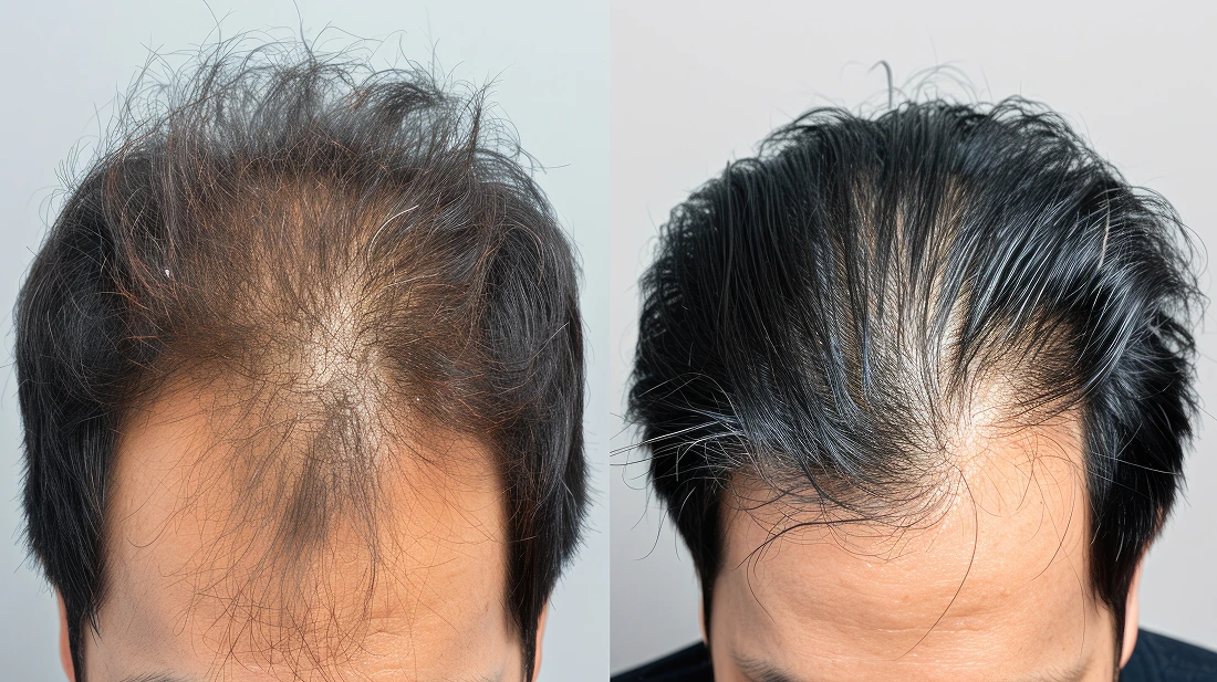 PRP & PRF Hair loss treatments 4 before after hair transplant results male patient 1