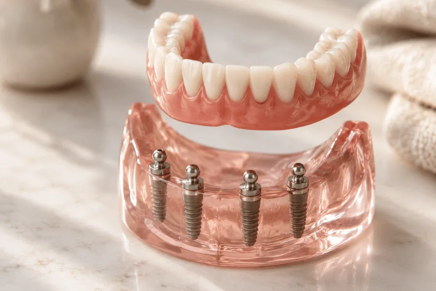Snap-on denture Our 4-Step Snap-On Dentures Process